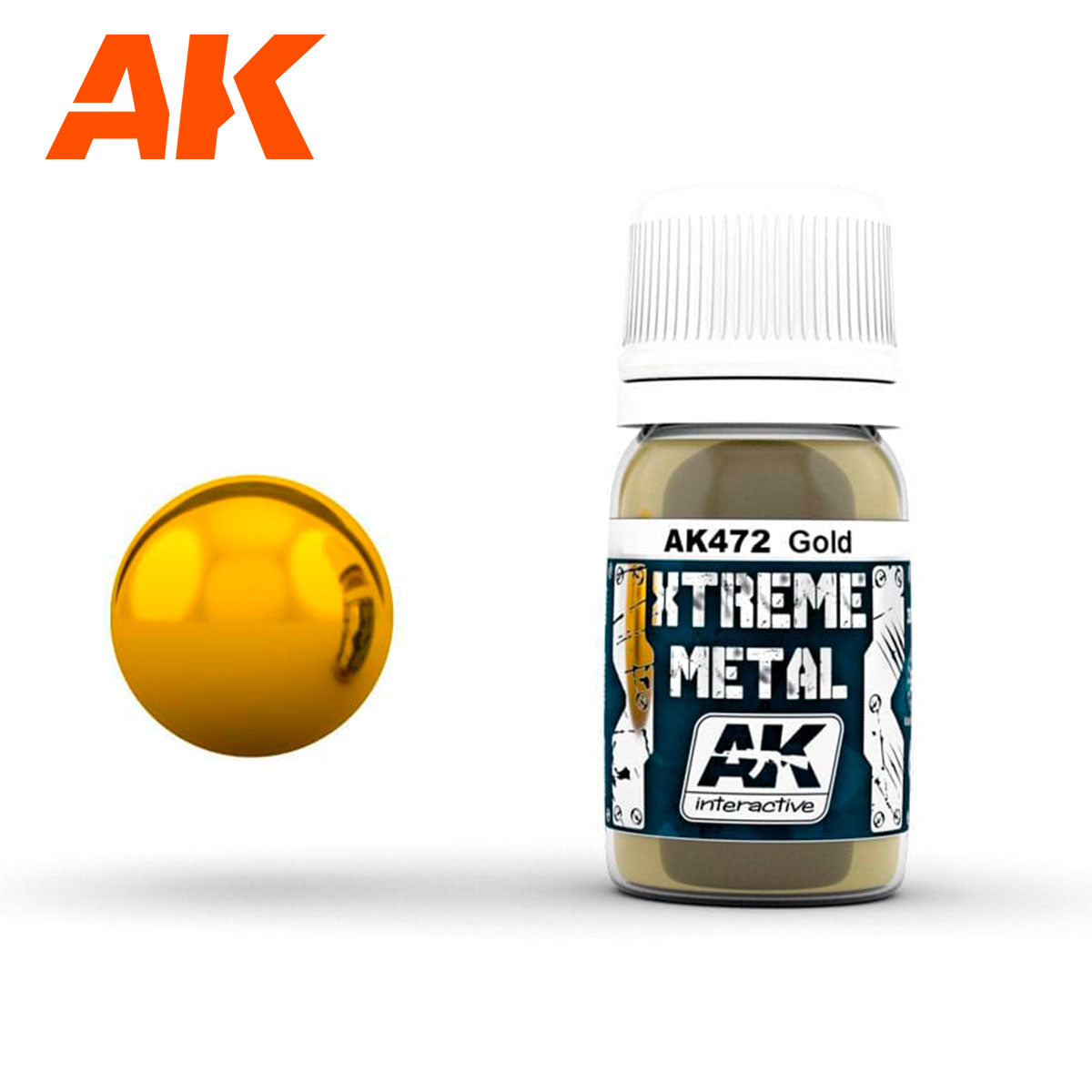 Xtreme Metal Gold Metallic Paint 30ml Bottle