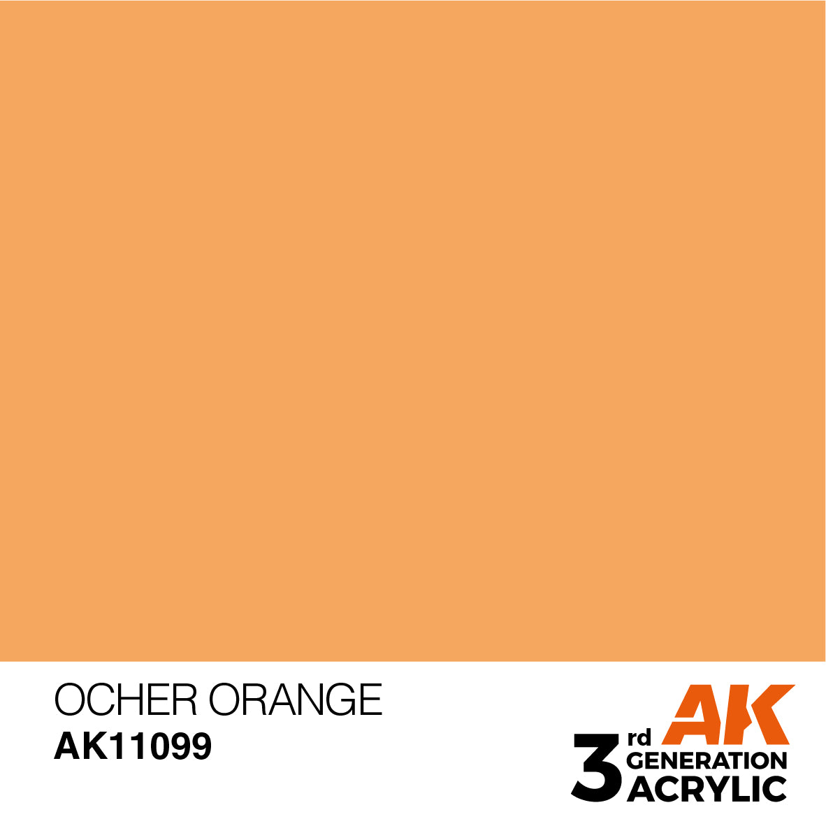 Ocher Orange 3G Acrylic Paint 17ml Bottle