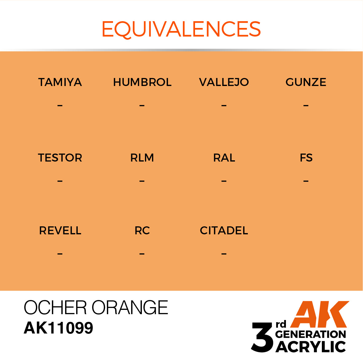 Ocher Orange 3G Acrylic Paint 17ml Bottle